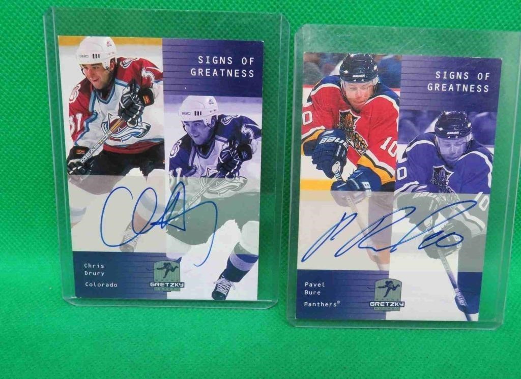 2000 Wayne Gretzky Hockey Auto's Pavel Bure Drury