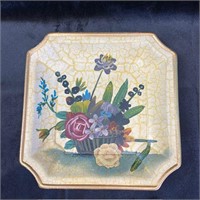 Porcelain China Plate w/Floral Arrangement Design