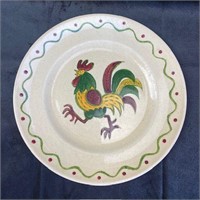 Poppy Trail Colorful Rooster Plate