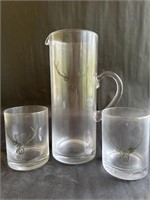 Stag Head Highball Glass Set of Three By Zodax