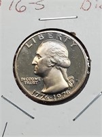 Bicentennial 1976-S Clad Proof Washington Quarter