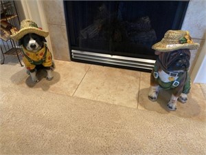 2 Dog Figurines