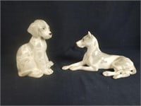Pair Of Lomonosov USSR Dog Figurenes
