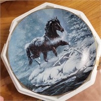 "blizzards peril" collector plate w/certificate