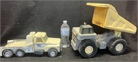 (2) TONKA TRUCK AND NYLAINT TRUCK (ROUGH)