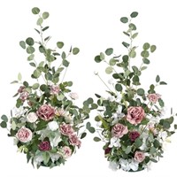 Ling's Moment Dusty Rose Wedding Arch Artificial