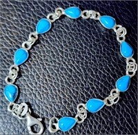 925 Sterling  Turquoise Bracelet