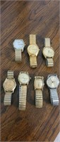 Seven assorted men's wrist watches, function