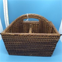 Woven Natural Fiber Caddy Basket