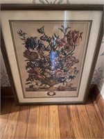 Framed Williamsburg Floral Print - April