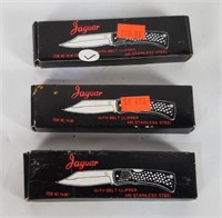 3 New Jaguar Pocket Knives