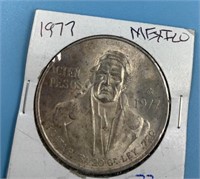 Mexican silver coin:  100 peso 1977