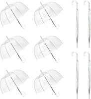 WASING 10 Pack 46 Inch Clear Bubble Umbrellas Wedd