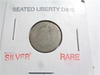 1891 BARBER DIME / BARELY VISIBLE WORN