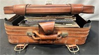 Leather Suitcase W/ Records