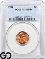 1982 Lincoln Memorial Cent, PCGS MS66 RD