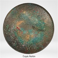 Mike Elsass Contemporary Enamel Copper Wall Plate