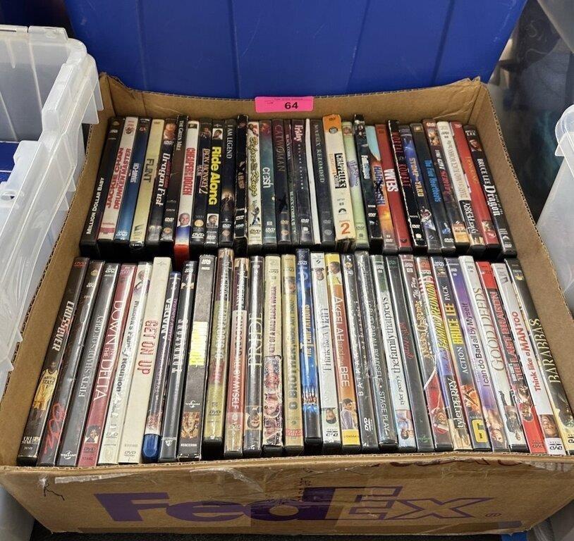 LARGE BOX OF DVD'S