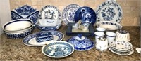 Blue and White Bowls, Plates, and More