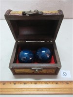NEAT CHINESE HEALTH/STRESS BALLS IN A CASE