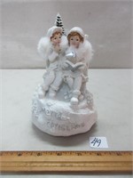 SWEET MERRY CHRISTMAS FIGURAL MUSIC BOX