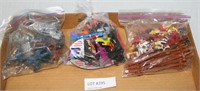 FLAT BOX OF ASSORTED PLASTIC TOYS