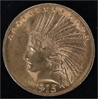 1915 $10 US INDIAN HEAD GOLD COIN