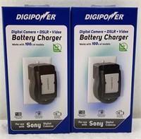 2x Digipower Battery charger for digital cameras