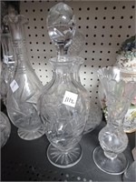 Large Clear Glass Decanter w/ Stopper