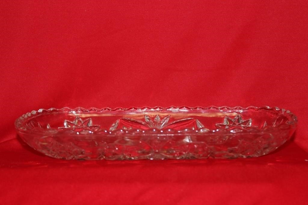 A Pressed Glass Oblong Plate