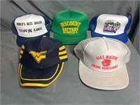 Vintage Assorted Hats Three Stripe Trucker