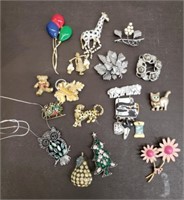 Lot of Fashion Pins. Some Marked.