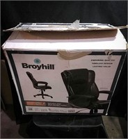 Black Office chair made by Broyhill, bonded