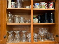 Cabinet of Midcentury Glasses, Modern Mugs