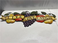 Live love laugh metal wall decor