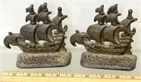 1928 Ship Bookends See Photos for Details