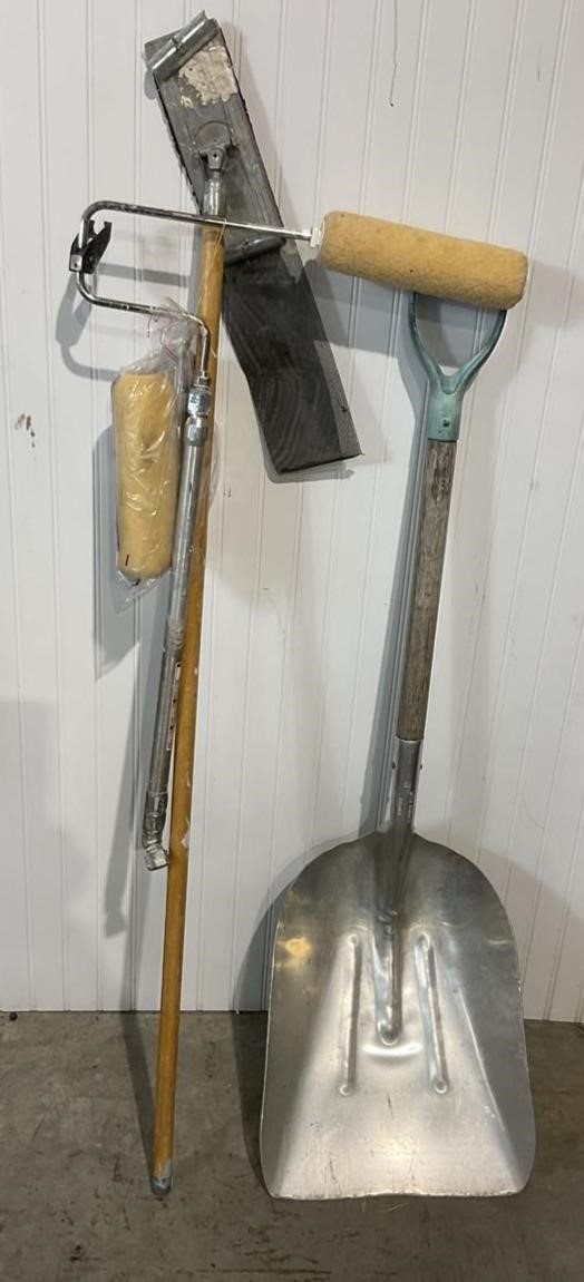 Scoop Shovel and Paint Roller