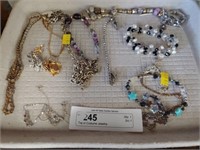 Tray of Costume Jewelry