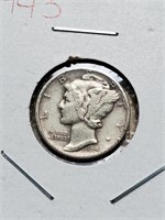 Better Grade 1943 Mercury Dime