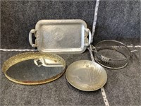 Metal Decor and Mirrored Tray