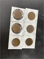 Collection of Australian large pennies, including