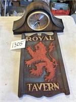 Linden Mantel Clock, Royal Tavern Sign  see des