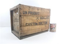 Caisse en bois Gaston Breton wooden crate