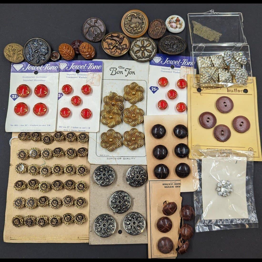 Large Lot Of Various Buttons Of Different Ages