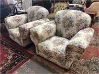 2 X FLORAL UPHOLSTERED "MARY WIDOW"
