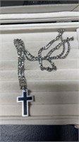 Stainless Steel 27" Chain & Cross Pendant
