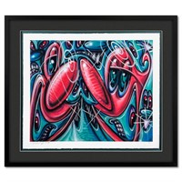 Kenny Scharf, "NEWAZY" Framed Limited Edition Silk