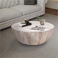 Urban Port 12-Inch Height Round Mango Coffee Table