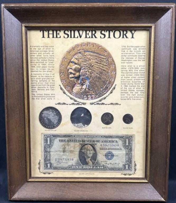 The Silver Story Framed Morgan Dollar & More