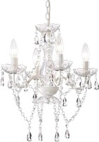 White Chandelier Mini Crystal Chandelier Lighting